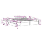 Bedframe van massief grenenhout voor een stabiele slaapbasis - Bedden & bedframes