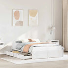 Bedframe van massief grenenhout voor een stabiele slaapbasis - Wit / 120 x 200 cm - Bedden & bedframes
