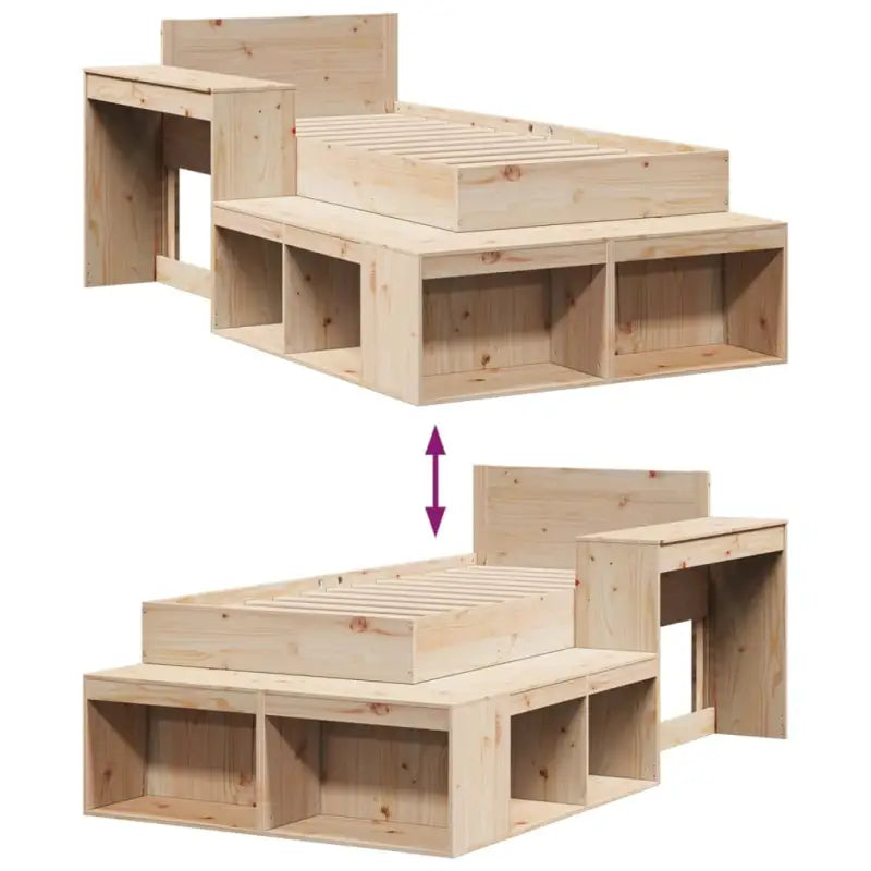 Bedframe van massief grenenhout voor een stabiele slaapervaring - Bedden & bedframes