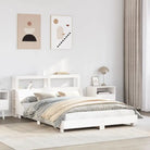 Bedframe van massief grenenhout voor een stabiele slaapkamer basis - Wit / 150 x 200 cm - Bedden & bedframes