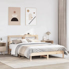 Bedframe van massief grenenhout voor een sterke en duurzame slaapplaats - Naturel / 150 x 200 cm - Bedden & bedframes