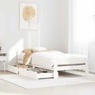 Bedframe van massief grenenhout voor een stevige en duurzame slaapruimte - Wit / 75 x 190 cm - Bedden & bedframes
