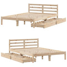 Bedframe van massief grenenhout voor een stevige en duurzame slaapkamer - Bedden & bedframes