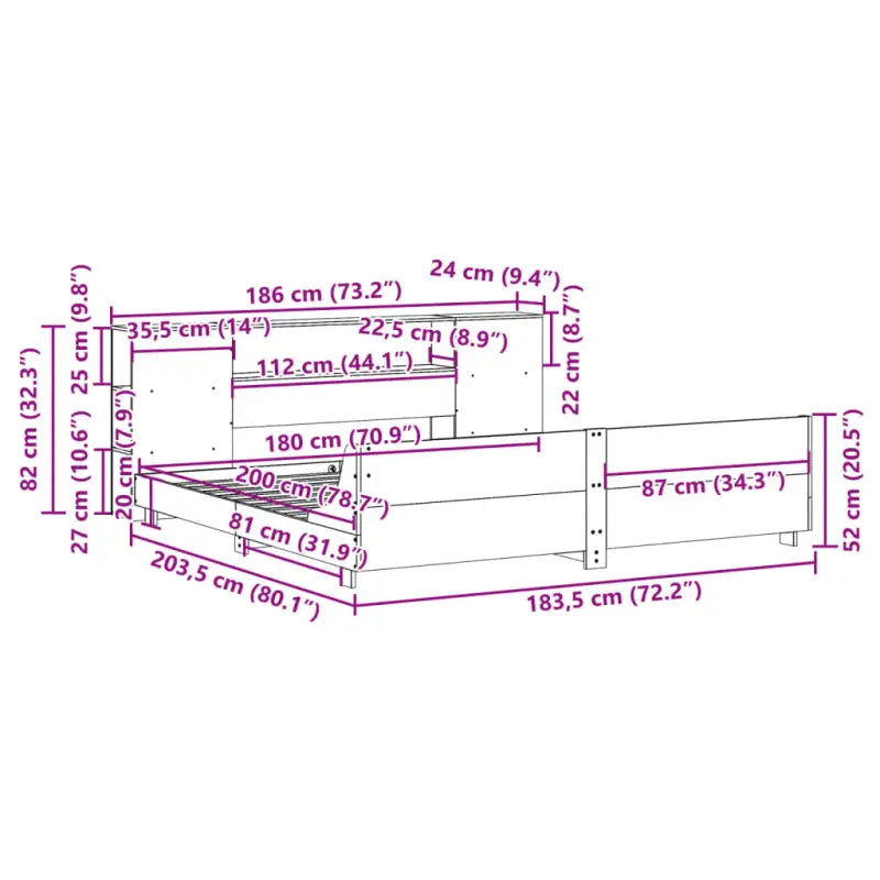 Bedframe van massief grenenhout voor een stevige en duurzame slaapervaring - Bedden & bedframes