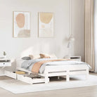 Bedframe van massief grenenhout voor een stevige en duurzame slaapruimte - Wit / 160 x 200 cm - Bedden & bedframes