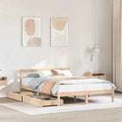 Bedframe van massief grenenhout voor een stevige en duurzame slaapkamer - Naturel / 150 x 200 cm - Bedden & bedframes