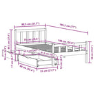 Bedframe van massief grenenhout voor een stevige en duurzame slaapplek - Bedden & bedframes
