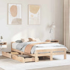 Bedframe van massief grenenhout voor een stevige en duurzame slaapruimte - Naturel / 120 x 200 cm - Bedden & bedframes