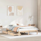 Bedframe van massief grenenhout voor een stevige en duurzame slaapkamer - Naturel / 160 x 200 cm - Bedden & bedframes