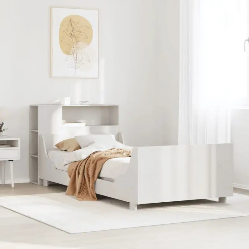 Bedframe van massief grenenhout voor stabiele en duurzame nachten - Wit / 90 x 200 cm - Bedden & bedframes