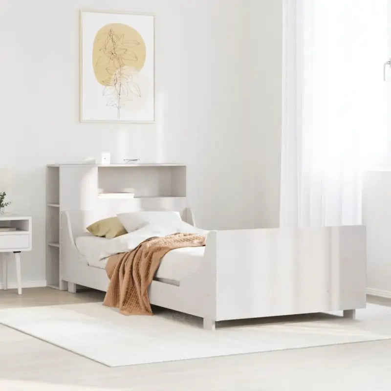 Bedframe van massief grenenhout voor stabiele en duurzame nachten - Wit / 90 x 190 cm - Bedden & bedframes