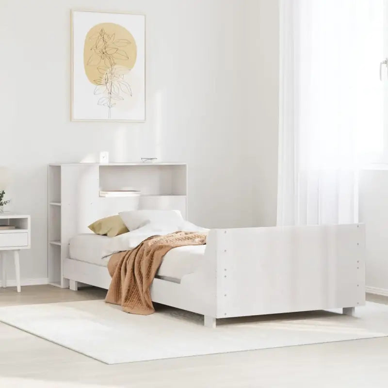 Bedframe van massief grenenhout voor stabiele en duurzame slaapruimte - Wit / 100 x 200 cm - Bedden & bedframes