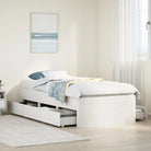 Bedframe van massief grenenhout voor stevige en duurzame slaapcomfort - Wit / 90 x 190 cm - Bedden & bedframes