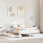 Bedframe van massief grenenhout voor stevige en duurzame slaapplaats - Wit / 120 x 190 cm - Bedden & bedframes