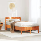 Bedframe van massief grenenhout voor stevige en duurzame slaapruimte - Wasbruin / 75 x 190 cm - Bedden & bedframes