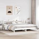 Bedframe van massief grenenhout voor stevige en duurzame slaapruimte - Wit / 180 x 200 cm - Bedden & bedframes