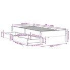 Bedframe van massief grenenhout voor stevige en duurzame slaaprust - Bedden & bedframes