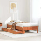 Bedframe van massief grenenhout voor stevige en duurzame slaaprust - Wasbruin / 90 x 200 cm - Bedden & bedframes