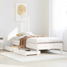 Bedframe van massief grenenhout voor stevige en duurzame slaaprust - Wit / 100 x 200 cm - Bedden & bedframes