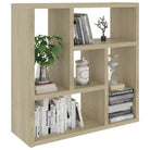 Beeldhouwd bewerkt hout wandplank met modern strak ontwerp - Sonoma eiken / 1 - Wandplanken
