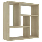 Beeldhouwd bewerkt hout wandplank met modern strak ontwerp - Sonoma eiken / 1 - Wandplanken