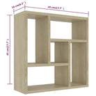 Beeldhouwd bewerkt hout wandplank met modern strak ontwerp - Sonoma eiken / 1 - Wandplanken