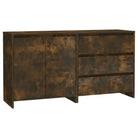 Behandeld bewerkt hout dressoir met ruime afmetingen voor opbergruimte - Dressoirs & buffetkasten