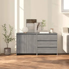 Behandeld bewerkt hout dressoir met ruime afmetingen voor opbergruimte - Grijs sonoma / 2 - Dressoirs & buffetkasten