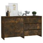Behandeld bewerkt hout dressoir met ruime afmetingen voor opbergruimte - Dressoirs & buffetkasten