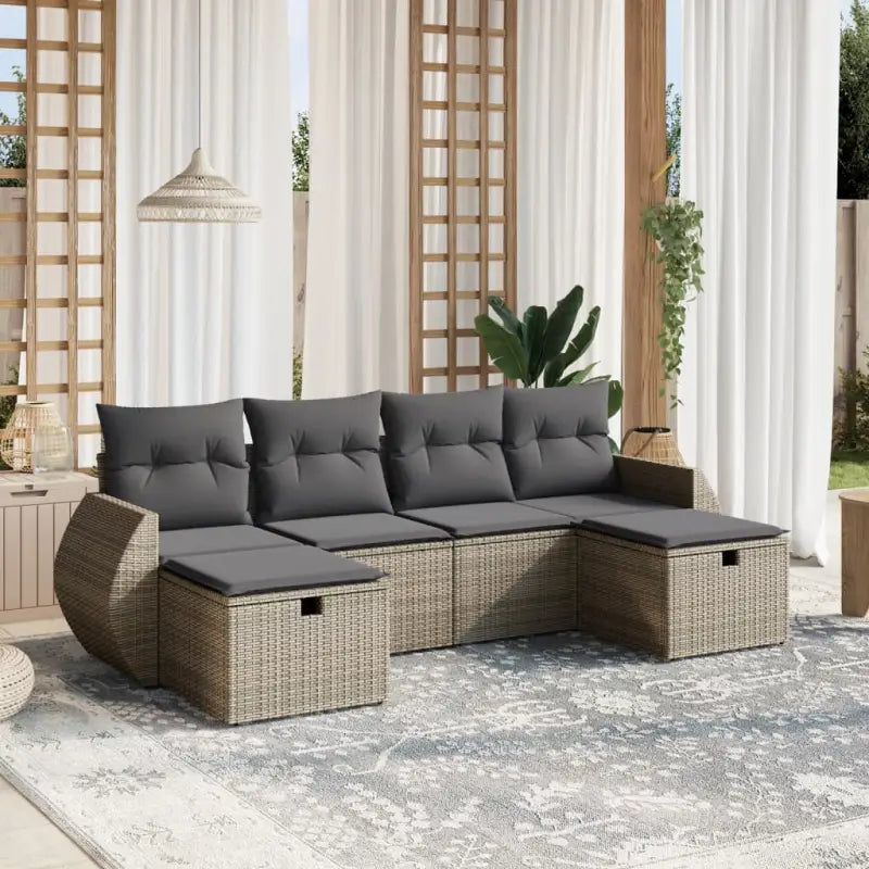 Beige Lounge Banken van Gepoedercoat Staal voor Buitenruimte - Grijs / zonder opbergruimte - Tuinsets
