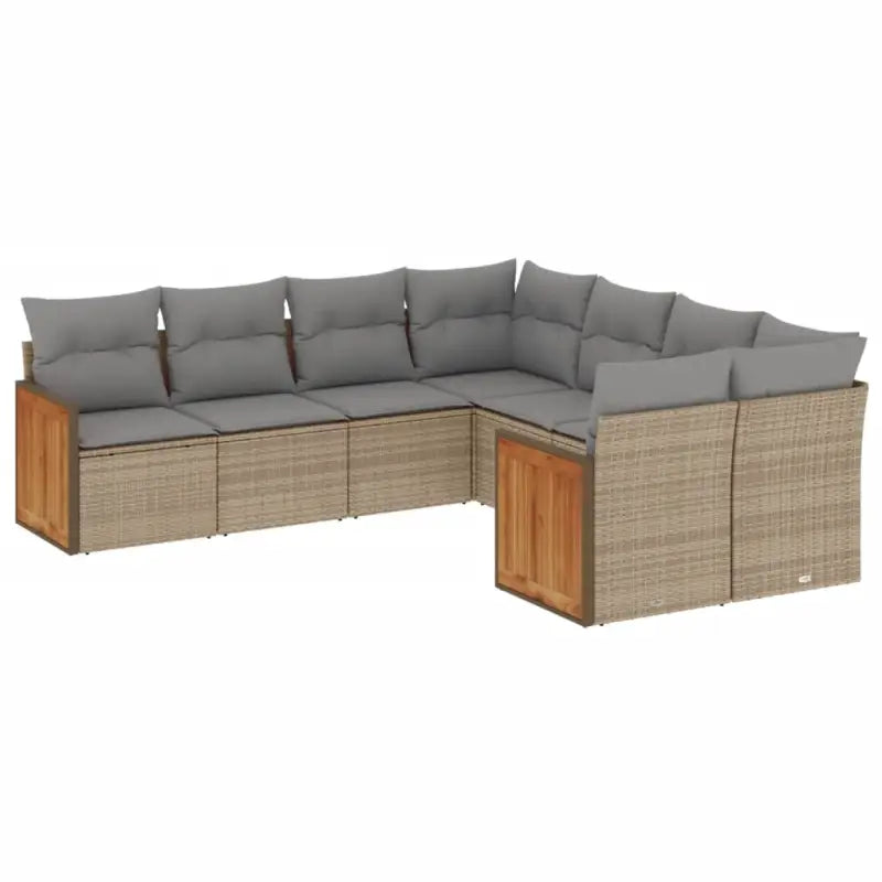 Beige loungeset met gepoedercoat staal en comfortabele afmetingen - Tuinsets