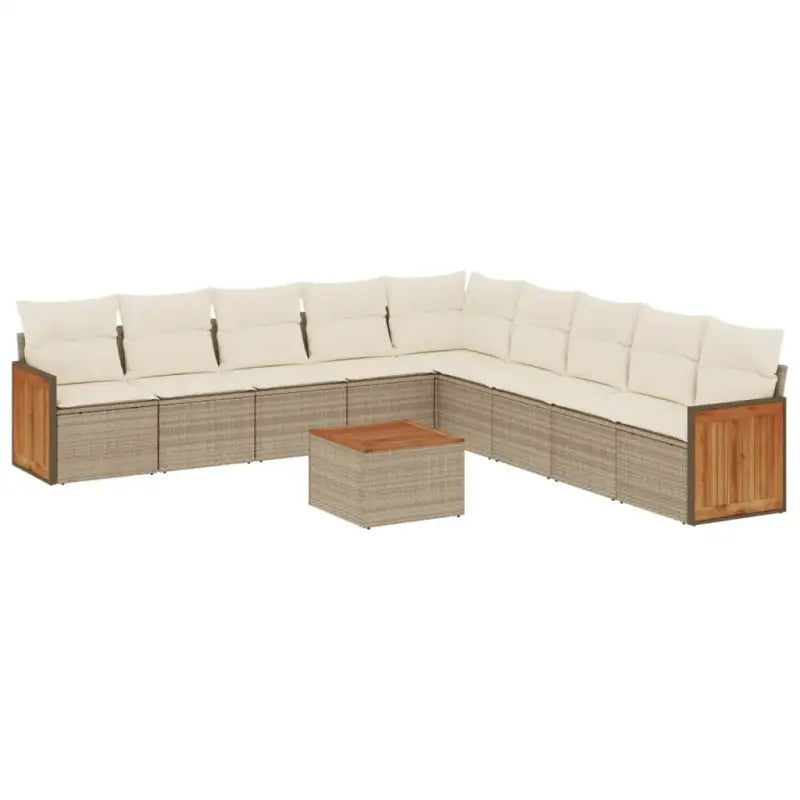 Beige loungeset met gepoedercoat staal en comfortabele afmetingen zitting - Tuinsets