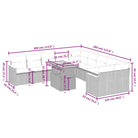 Beige loungeset met gepoedercoat staal en comfortabele afmetingen - Tuinsets