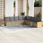 Beige loungeset met gepoedercoat staal en comfortabele afmetingen zitting - Beige en grijs / Zonder tafel - Tuinsets