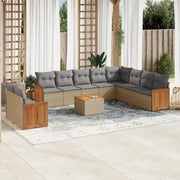 Beige loungeset met gepoedercoat staal en waterdichte zak voor buiten - Tuinsets