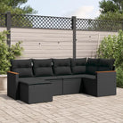 Beige loungeset met gepoedercoat staal voor buitenplezier - Zwart / Zonder tafel - Tuinsets
