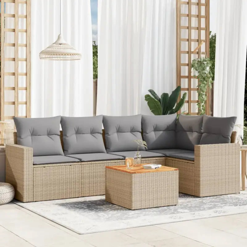 Beige loungeset met gepoedercoat staal voor jouw tuin of terras - Tuinsets
