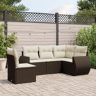 Beige loungeset met waterdichte tas en gepoedercoat staal voor buiten - Bruin en crème / Zonder tafel - Tuinsets