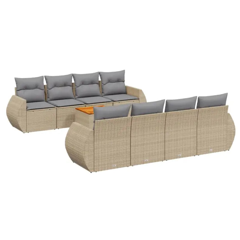 Beige loungeset met waterdichte tas en gepoedercoat staal voor buiten - Tuinsets
