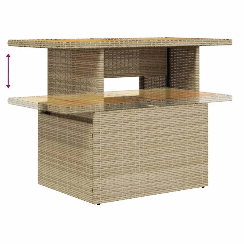Beige Loungeset met waterdichte tas en gepoedercoat staal voor buiten - Tuinsets