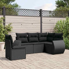Beige loungeset met waterdichte tas en gepoedercoat staal voor buiten - Zwart / Zonder tafel - Tuinsets