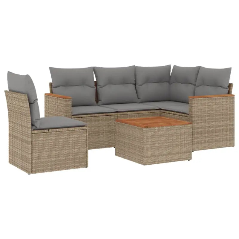 Beige loungeset met waterdichte tas en gepoedercoat staal voor buiten - Tuinsets