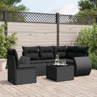 Beige loungeset met waterdichte tas en gepoedercoat staal voor buiten - Zwart / Met tafel - Tuinsets