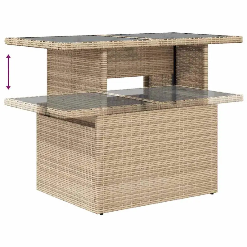Beige loungeset met waterdichte zak en gepoedercoat staal voor je tuin - Tuinsets