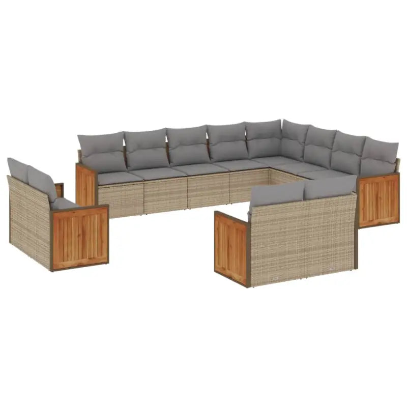 Beige loungeset met waterdichte zak en gepoedercoat staal voor buiten - Tuinsets