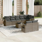 Beige loungeset van gepoedercoat staal met optimale afmetingen voor tuinhet terras - Grijs / Zonder tafel - Tuinsets