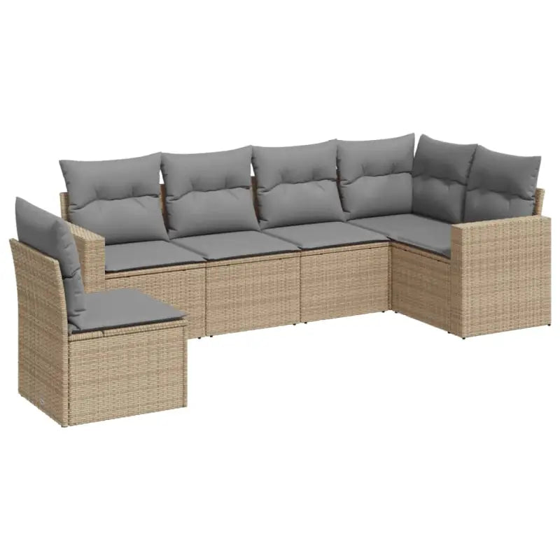 Beige loungeset van gepoedercoat staal met perfecte afmetingen voor tuin - Tuinsets