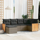 Beige loungeset van gepoedercoat staal met perfecte afmetingen voor tuin of terras - Grijs / Zonder tafel - Tuinsets