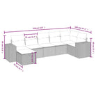 Beige loungeset van gepoedercoat staal met perfecte afmetingen voor tuin - Tuinsets