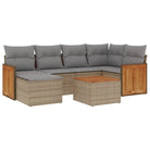 Beige loungeset van gepoedercoat staal met perfecte afmetingen voor tuin of terras - Tuinsets